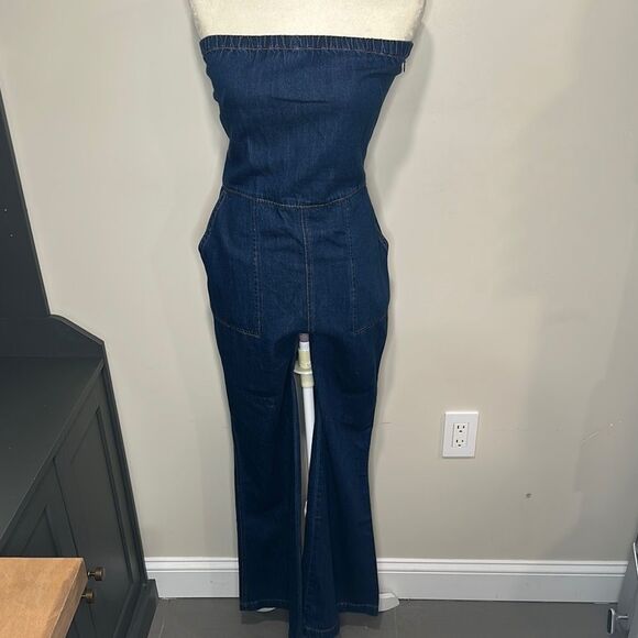 Free People Dark Blue Jumpsuit size small - Picture 1 of 6